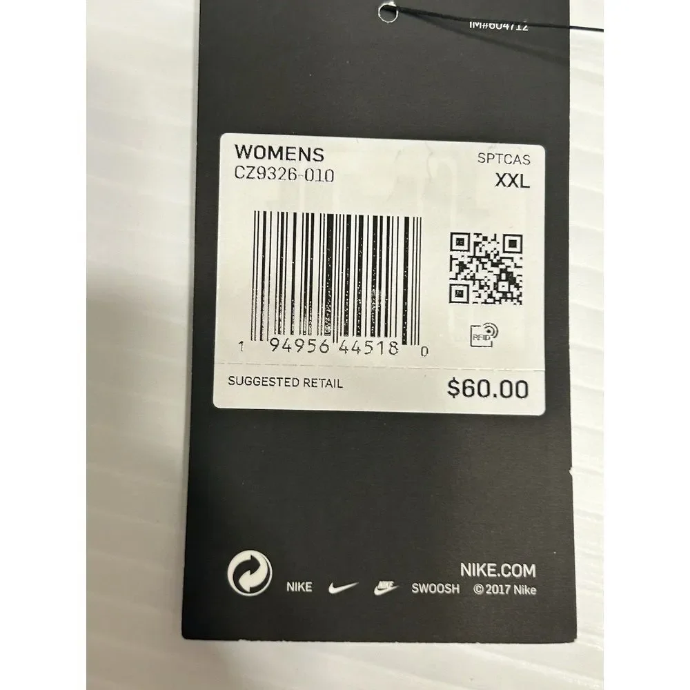 NWT Nike Women's Sportswear Icon Clash One Piece Black XXL Tight Fit  CZ9326-010